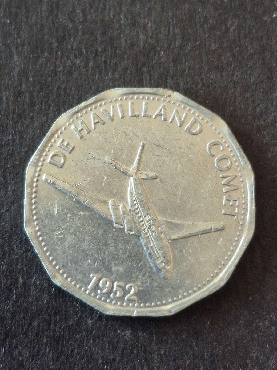Shell Aliminium Moon Landing Token (De Havilland Comet) 1952