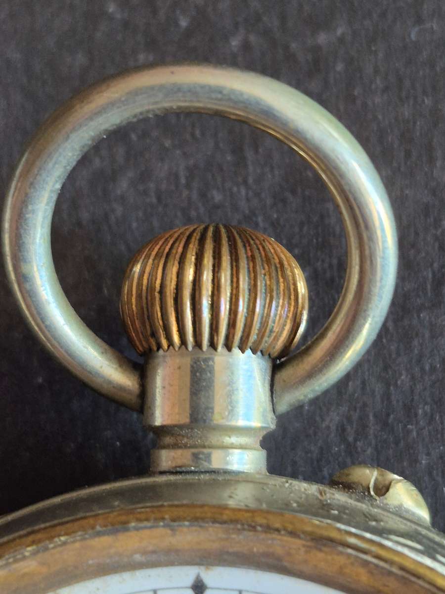 Vintage Golliath Pocket Watch no. 220581 Nickle Plated 60mm x 60mm (not working)