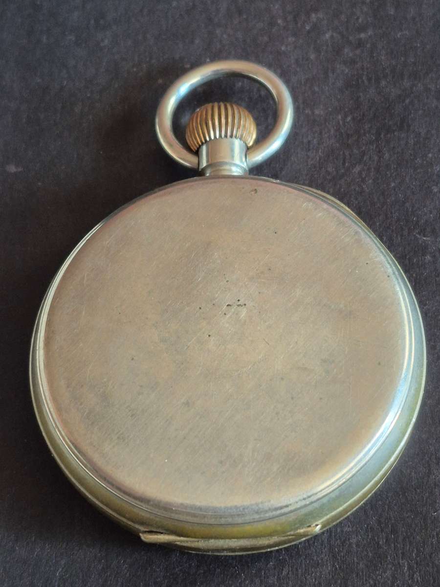 Vintage Golliath Pocket Watch no. 220581 Nickle Plated 60mm x 60mm (not working)