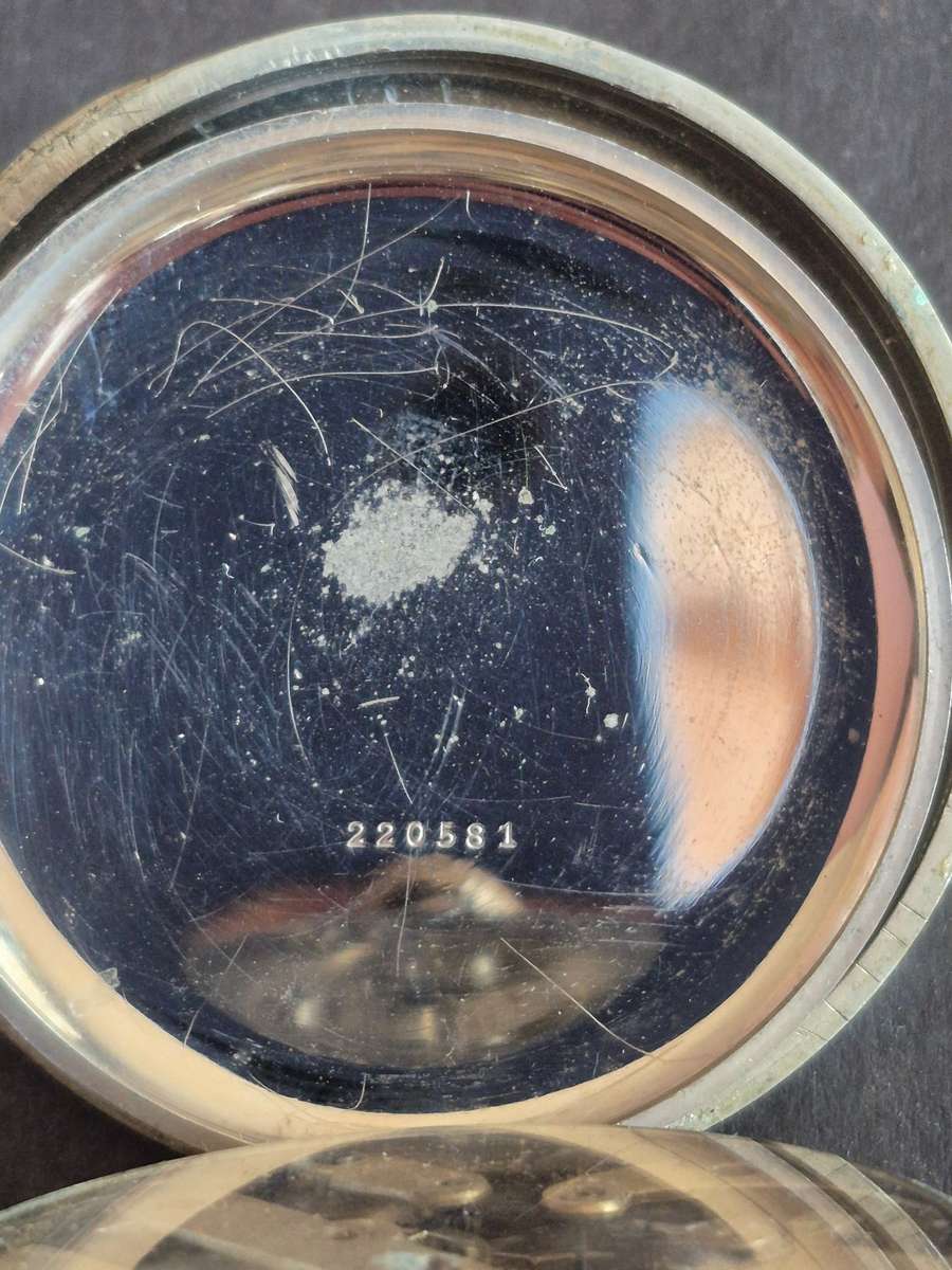 Vintage Golliath Pocket Watch no. 220581 Nickle Plated 60mm x 60mm (not working)