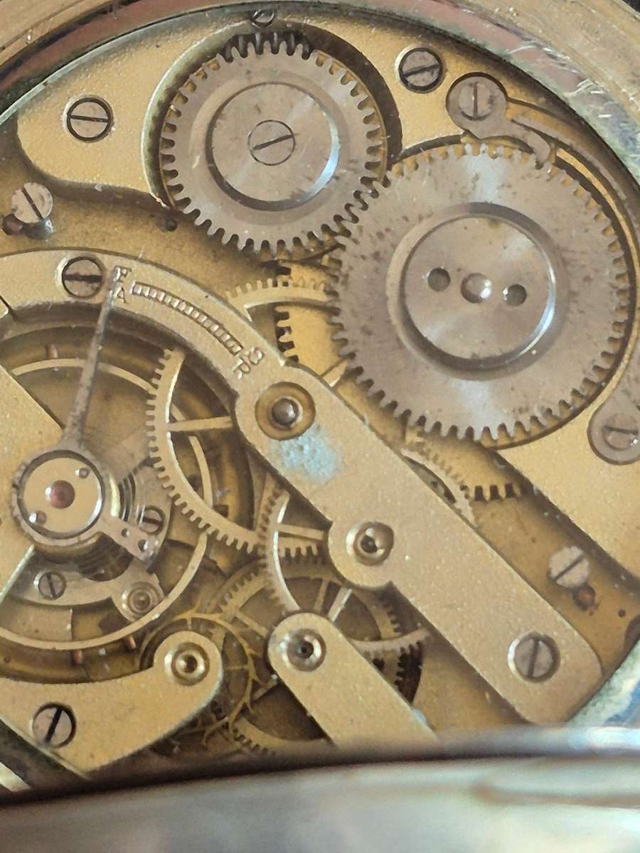 Vintage Golliath Pocket Watch no. 220581 Nickle Plated 60mm x 60mm (not working)