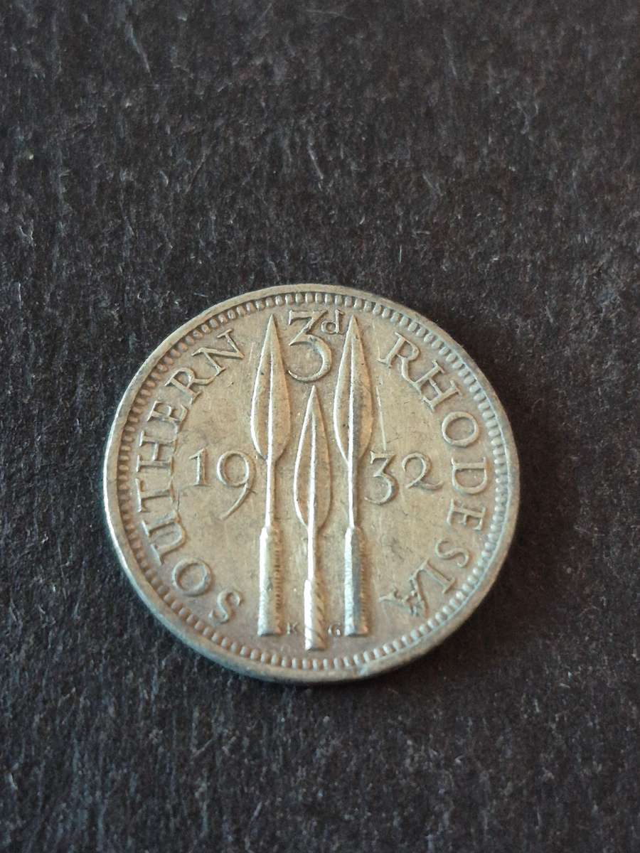 Southern Rhodesia Threepence 1932  .925 Silver