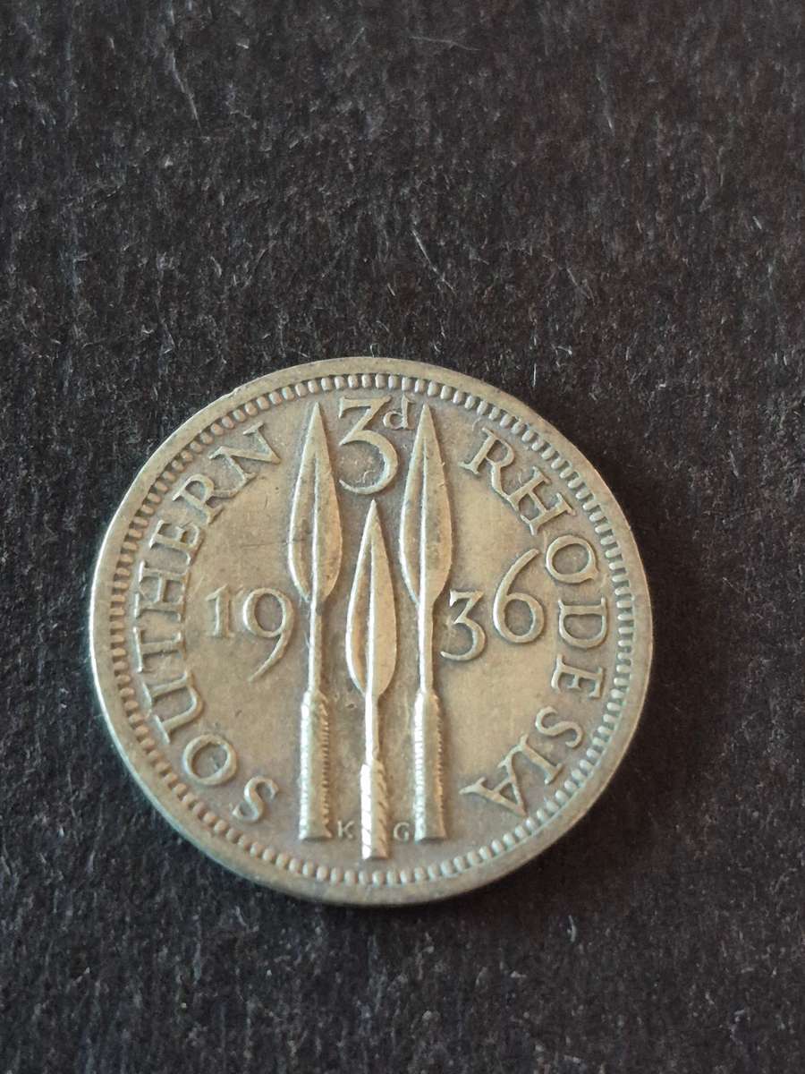 Southern Rhodesia Threepence 1936  .925 Silver