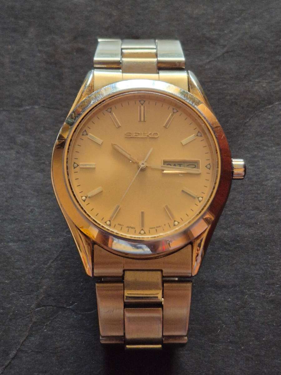 Vintage Seiko Quartz Gold Plated Watch (untested) not working