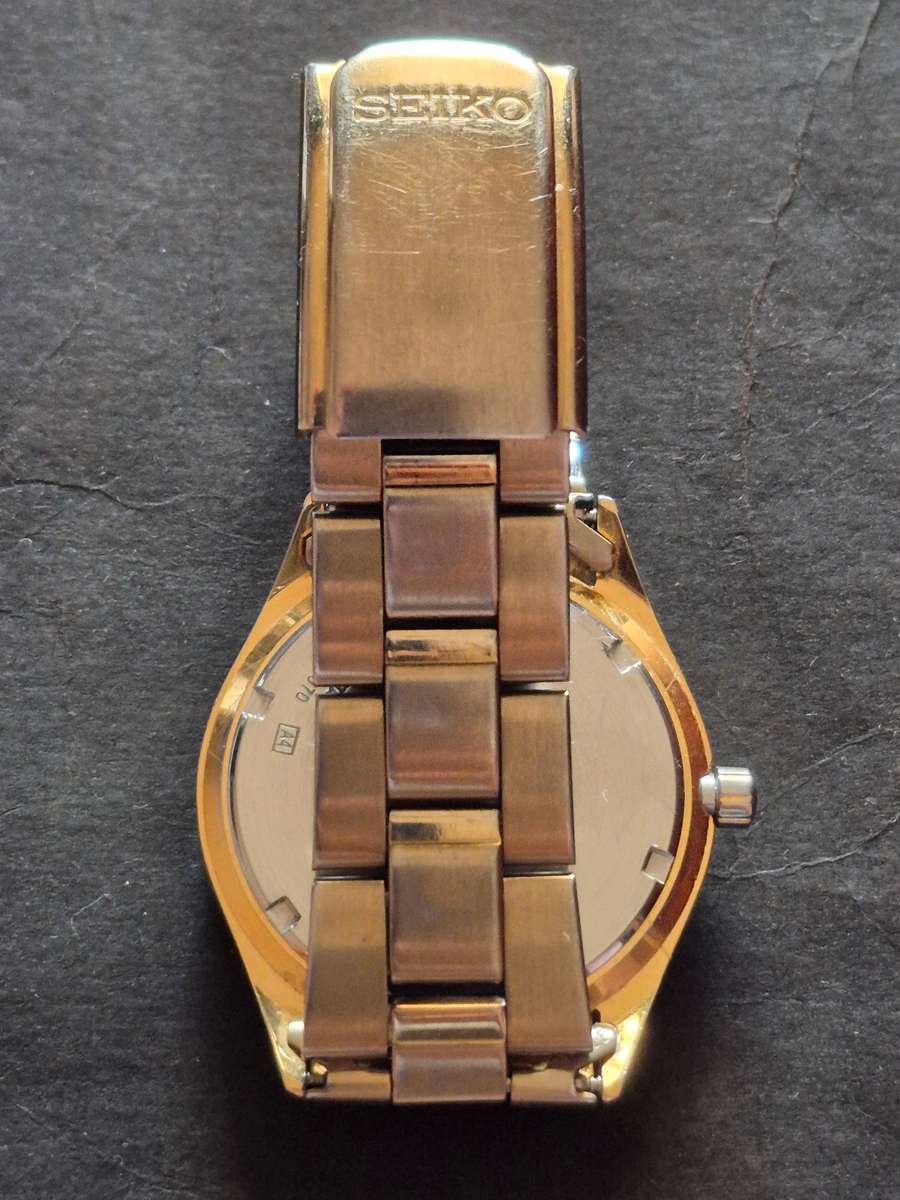 Vintage Seiko Quartz Gold Plated Watch (untested) not working