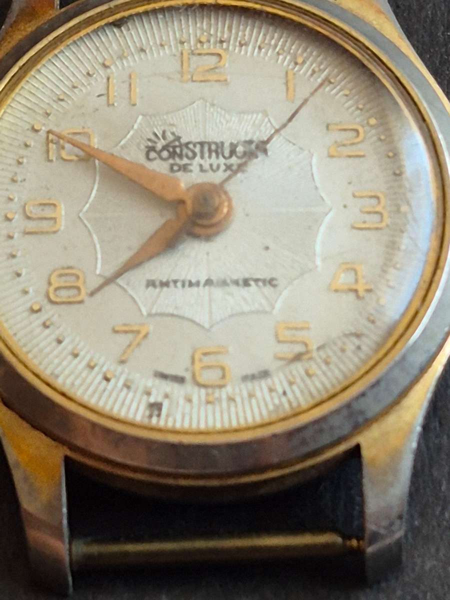 Vintage Constructa Deluxe Antimagnetic Men's Wrist Watch- nice condition (not working)