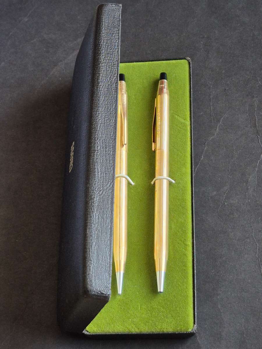 Cross Pen/Pencil Set 1/20 10kts Rolled Gold (engraved)