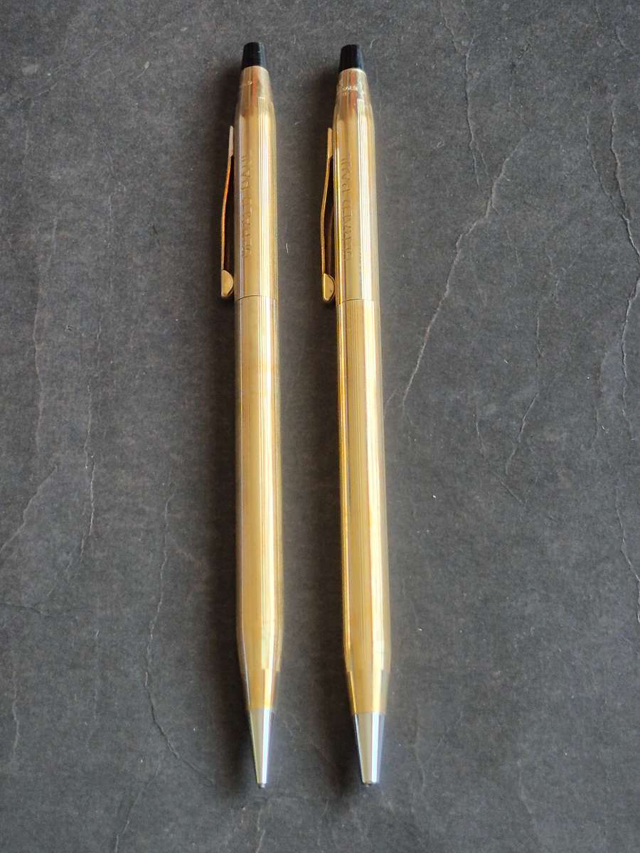 Cross Pen/Pencil Set 1/20 10kts Rolled Gold (engraved)