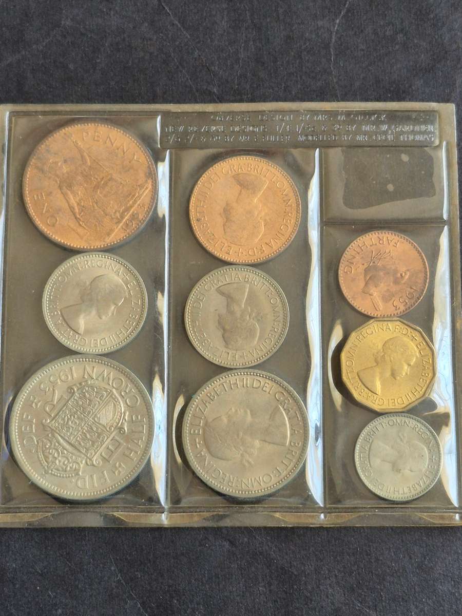 UK 1953 UNC Set (crown,shilling,Penny,Sixpence,threepence,farthing)