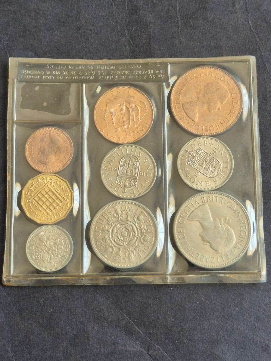 UK 1953 UNC Set (crown,shilling,Penny,Sixpence,threepence,farthing)