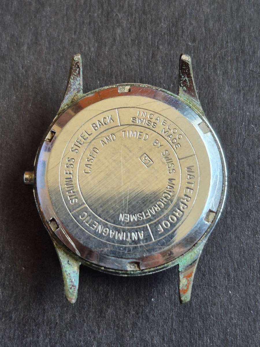 Vintage Protea 17 Jewels Unbreakable Mainspring Incabloc Men's Wrist Watch- missing winder-not work