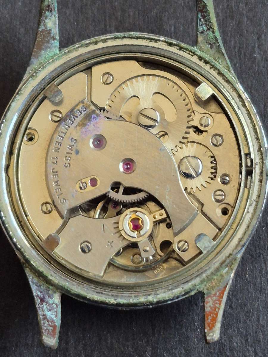 Vintage Protea 17 Jewels Unbreakable Mainspring Incabloc Men's Wrist Watch- missing winder-not work