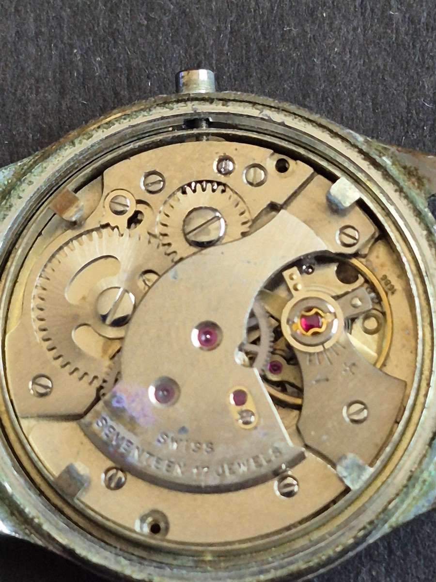 Vintage Protea 17 Jewels Unbreakable Mainspring Incabloc Men's Wrist Watch- missing winder-not work