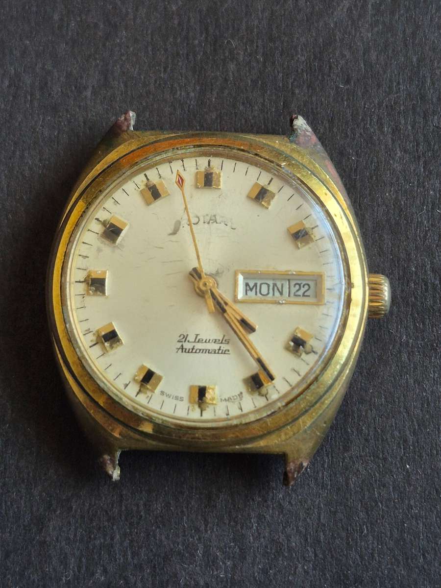 Vintage Men's Rotary 21 Jewels Automatic Wrist Watch (not working) nice condition