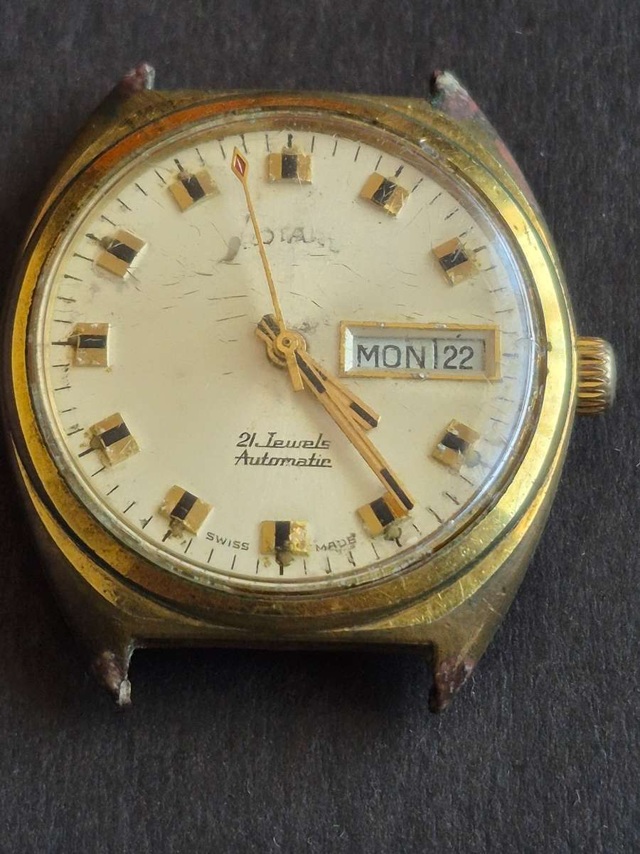 Vintage Men's Rotary 21 Jewels Automatic Wrist Watch (not working) nice condition