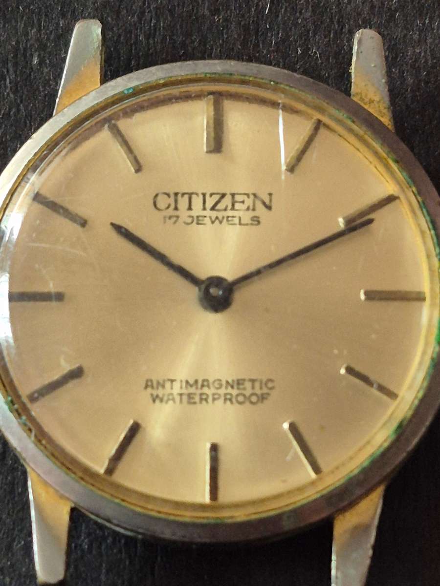 Vintage Citizens 17 Jewels Antimagnetic Waterproof Men's Wrist Watch (runs/stops) needs to be servic