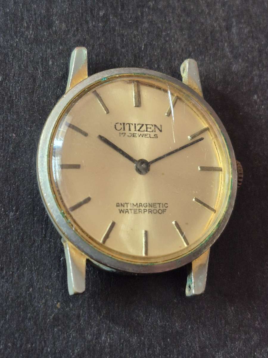 Vintage Citizens 17 Jewels Antimagnetic Waterproof Men's Wrist Watch (runs/stops) needs to be servic