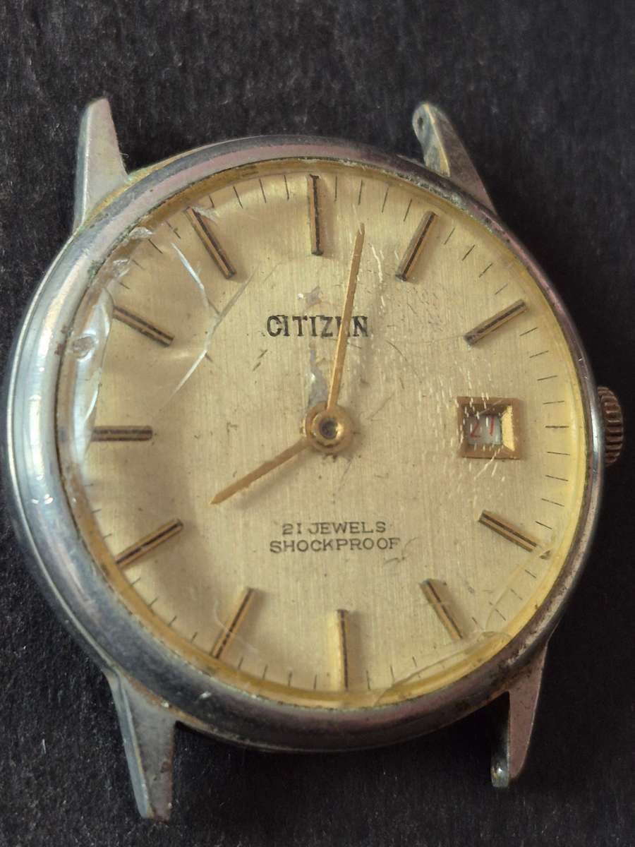 Vintage Citizen 21 Jewels Shockproof Men's Wrist Watch (not working)