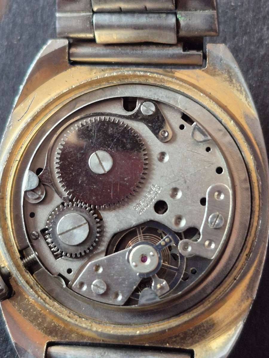 Vintage Dolphin 17 Jewelled Waterproof Antimagnetic Men's Wrist Watch (not working)