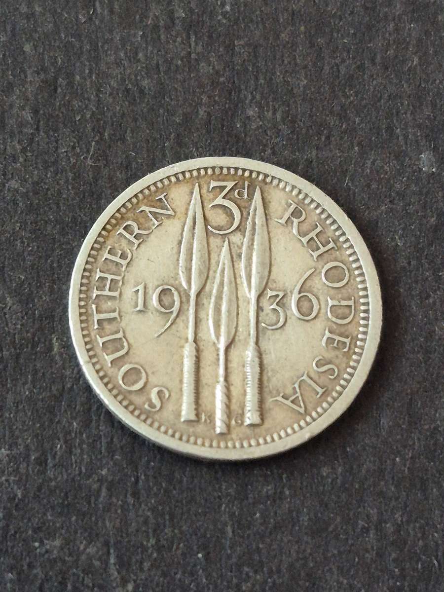 Southern Rhodesia Threepence 1936 Silver