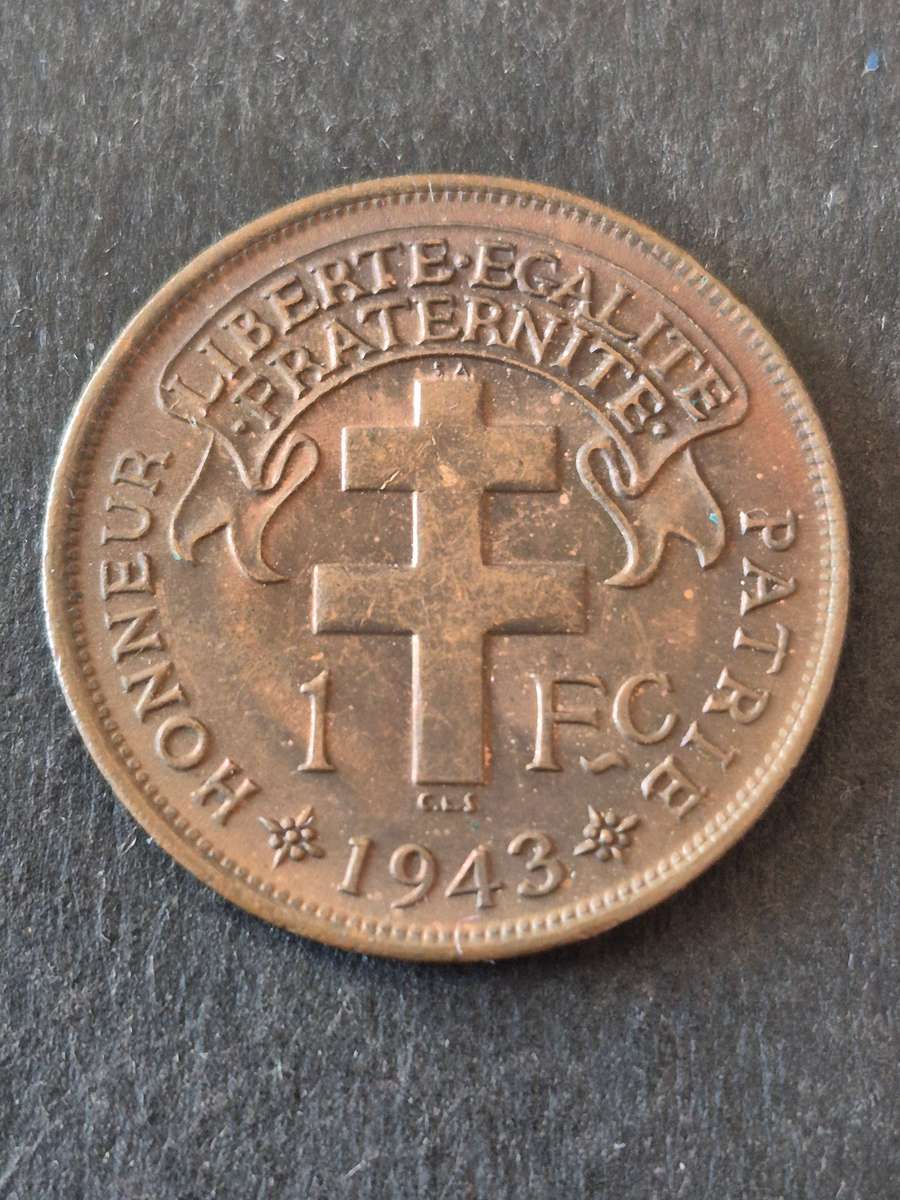 Madagascar (France) One Franc 1943