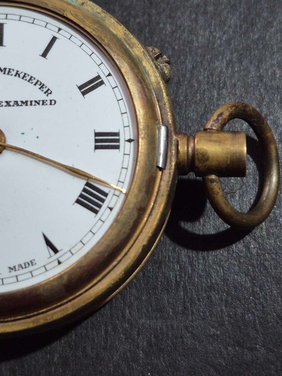 Vintage Gold Plated Superior Time Keeper Swissmade Mechanical Pocket Watch (not working) ideal for s