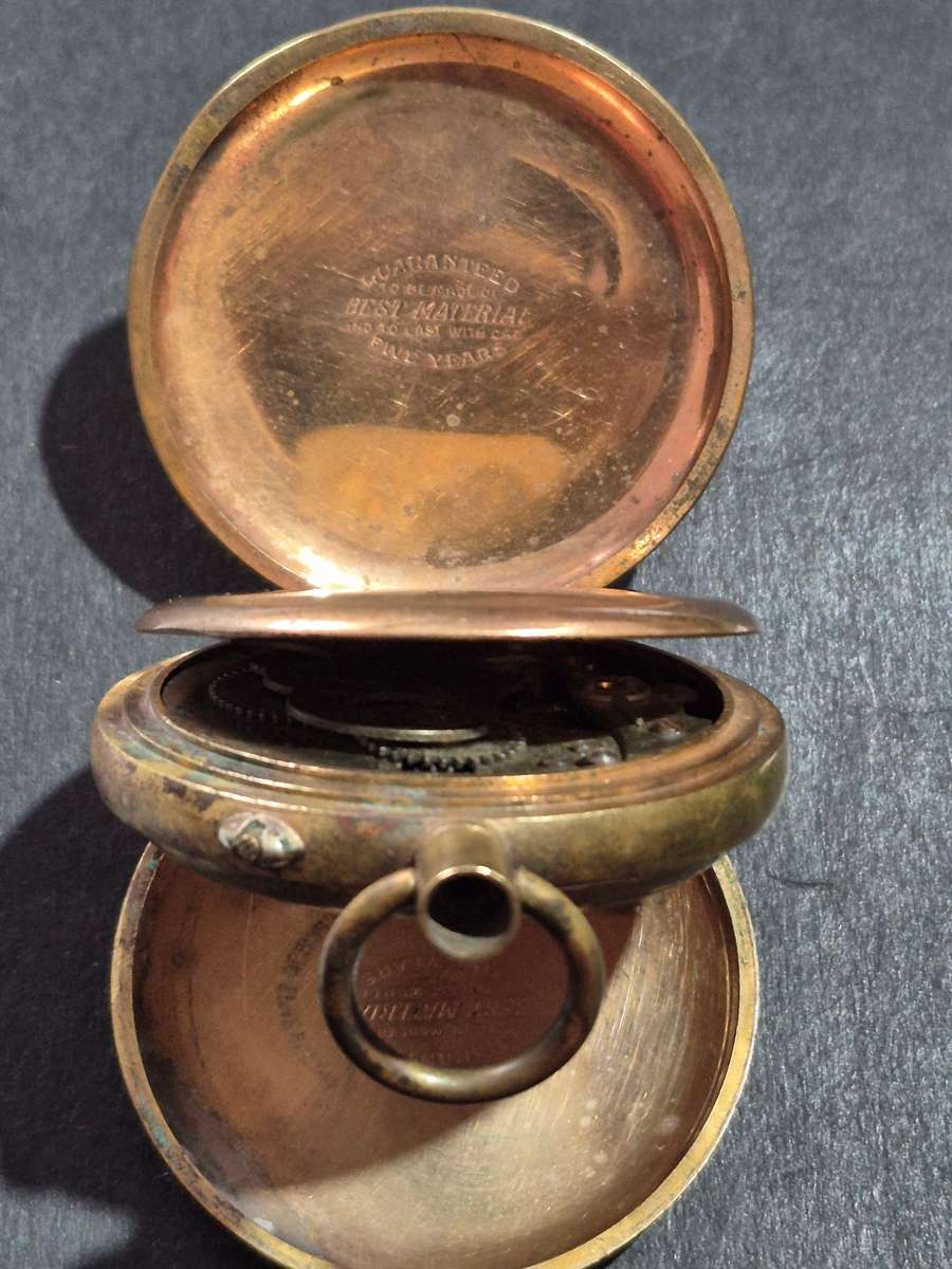 Vintage Gold Plated Superior Time Keeper Swissmade Mechanical Pocket Watch (not working) ideal for s