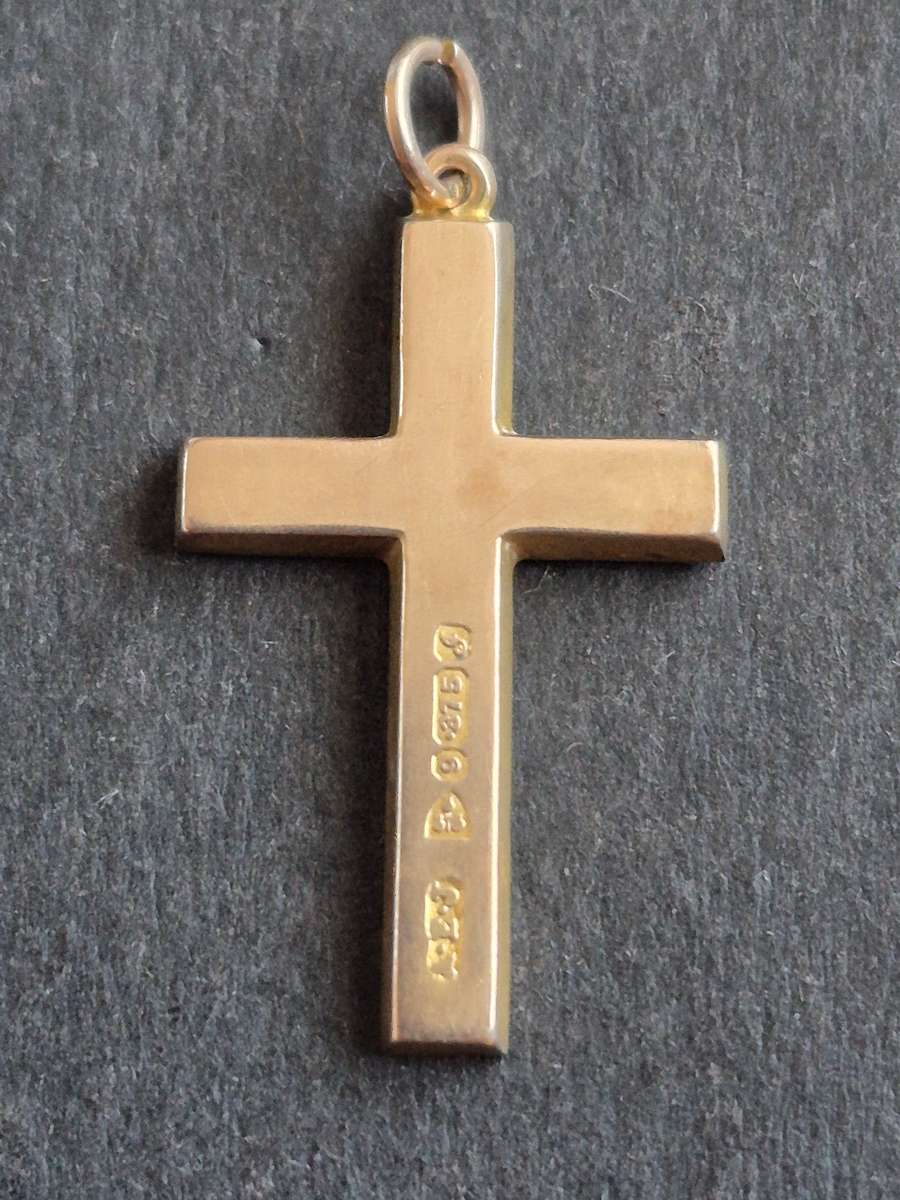 9ct Solid Gold Cross 0.9g