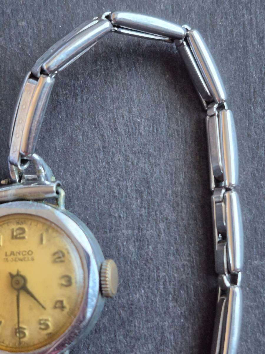 Vintage Ladies Lanco 15 Jewels Mechanical Wrist Watch (not working)