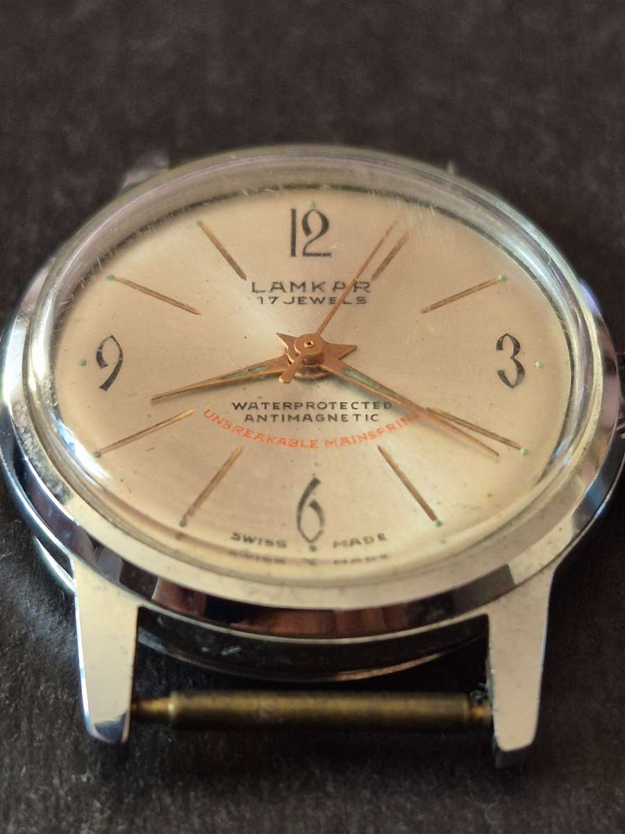 Vintage Lamkar 17 Jewels Water Protected Antimagnetic Unbreakable Mainspring Men's Wrist Watch (not