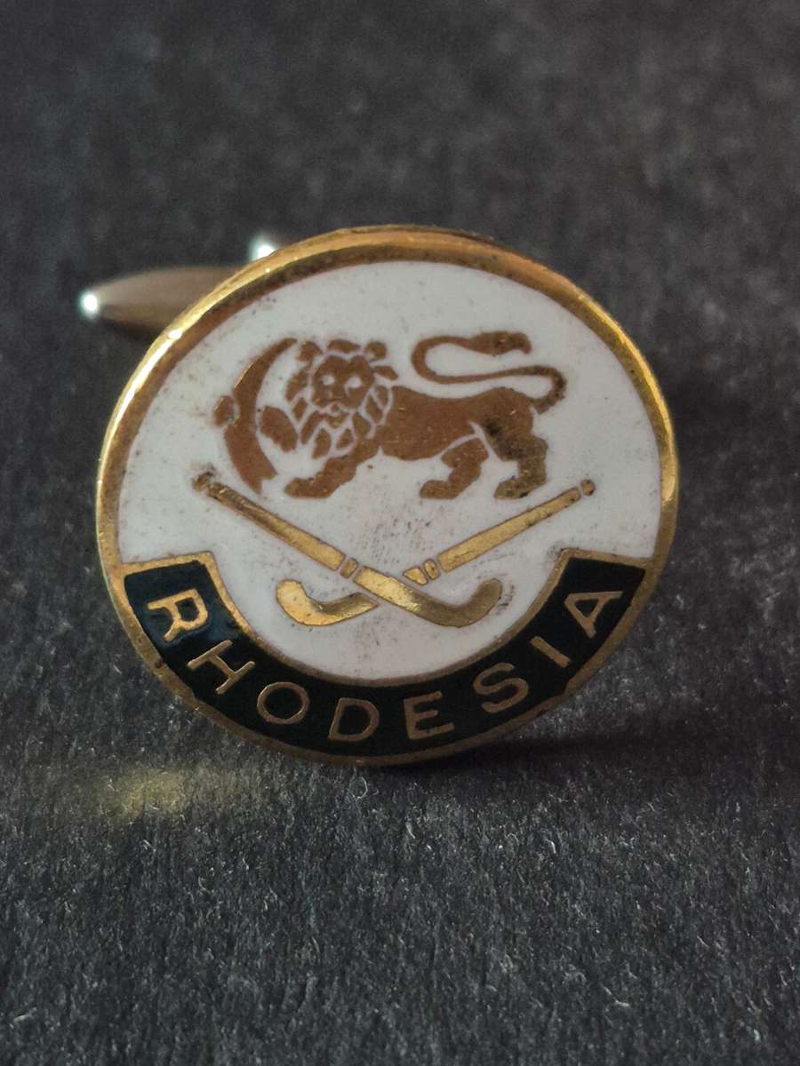 Vintage Enamel Rhodesia Cufflinks