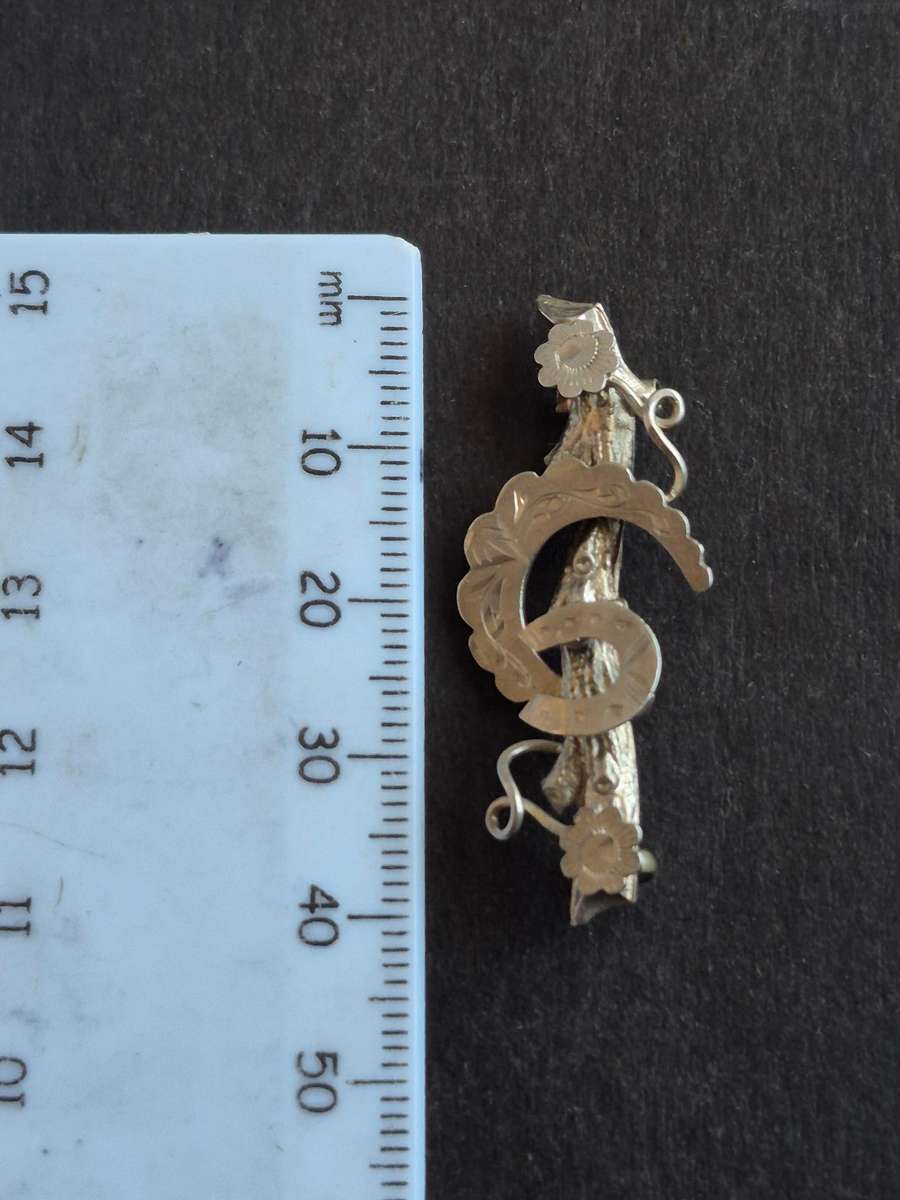 Vintage Hallmark Silver Pin Brooch 2g (missing pin)