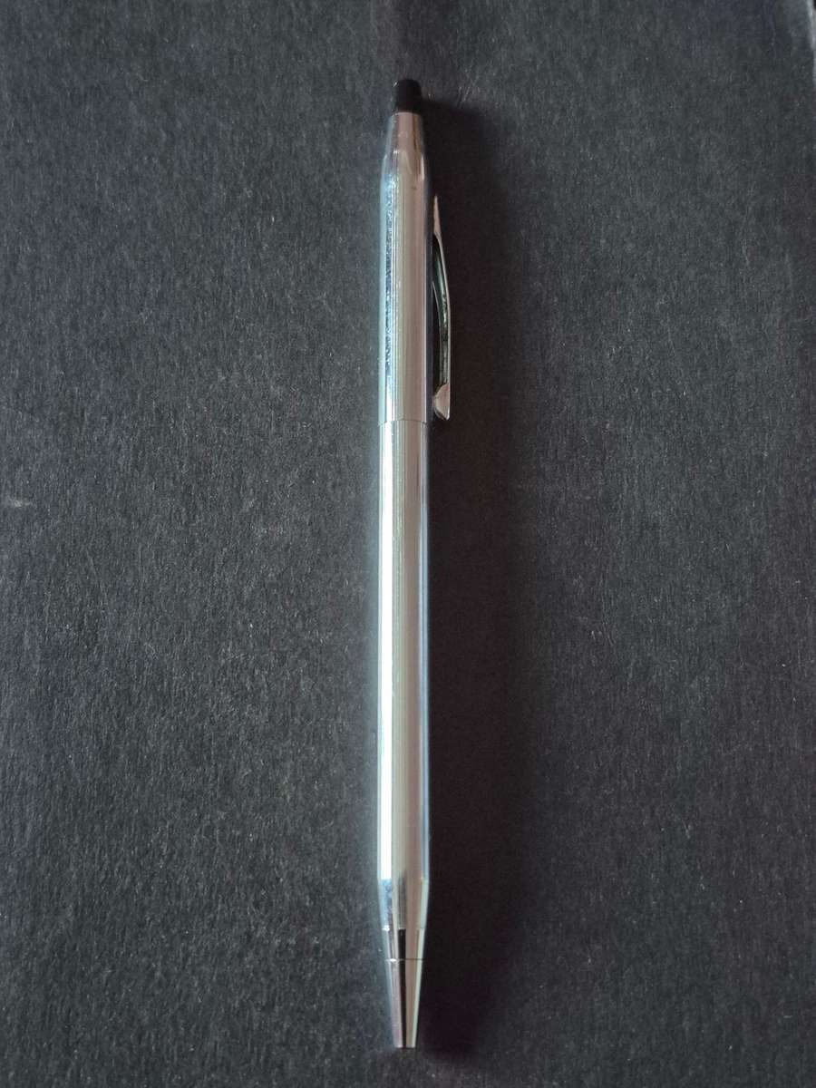 Vintage Cross Chrome Plated Pen - made in Ireland (engraved)