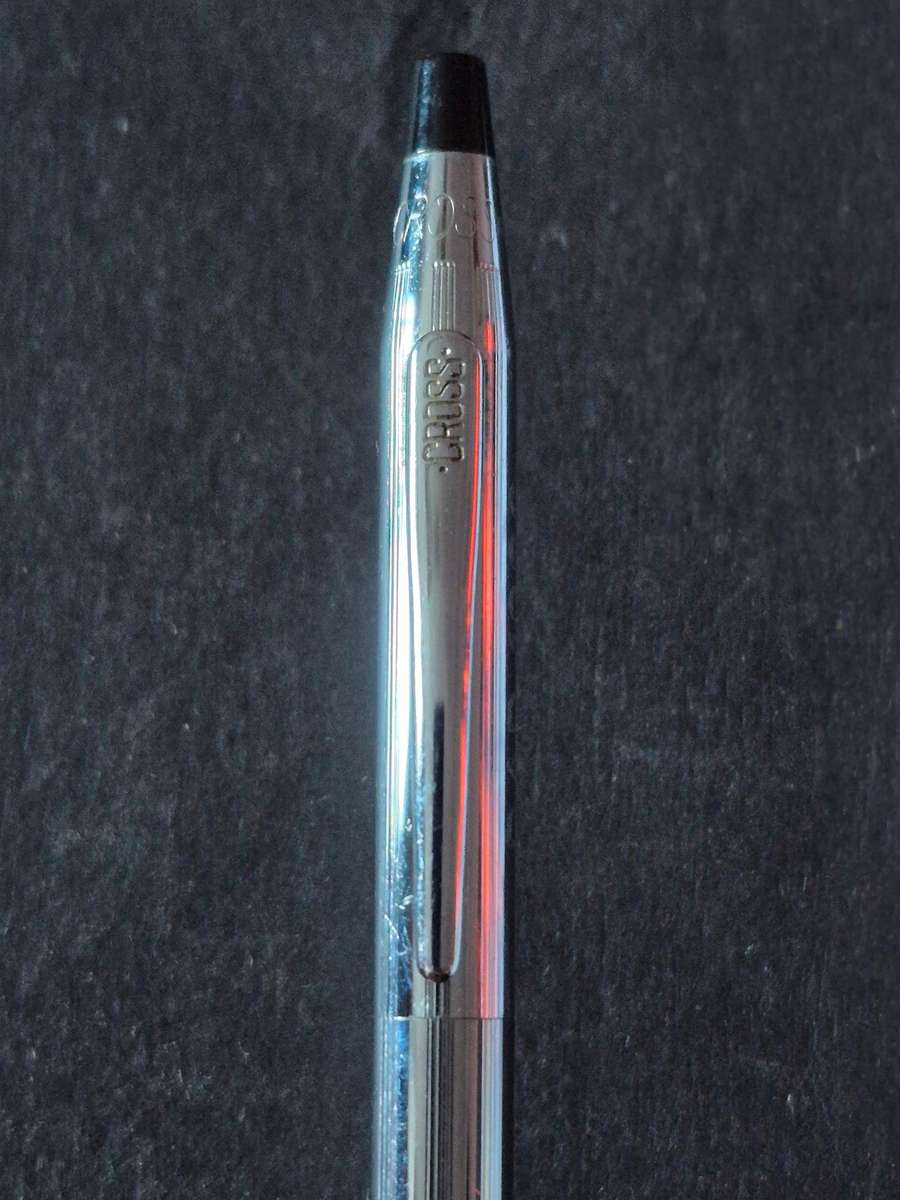 Vintage Cross Chrome Plated Pen - made in Ireland (engraved)