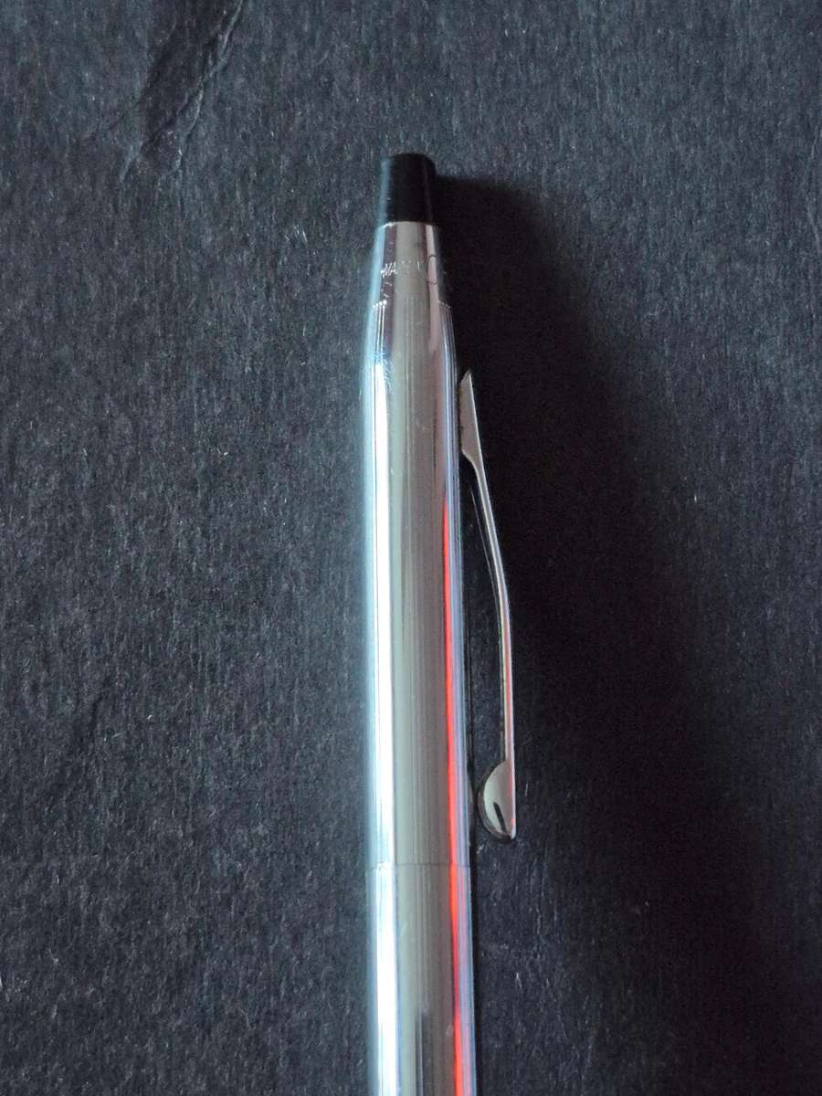 Vintage Cross Chrome Plated Pen - made in Ireland (engraved)
