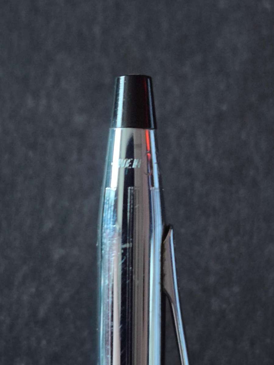 Vintage Cross Chrome Plated Pen - made in Ireland (engraved)