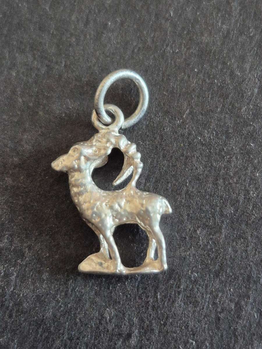 Vintage Sterling Silver Goat Charm 1.8g