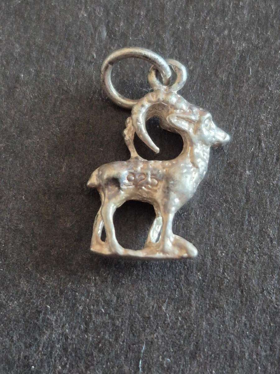 Vintage Sterling Silver Goat Charm 1.8g
