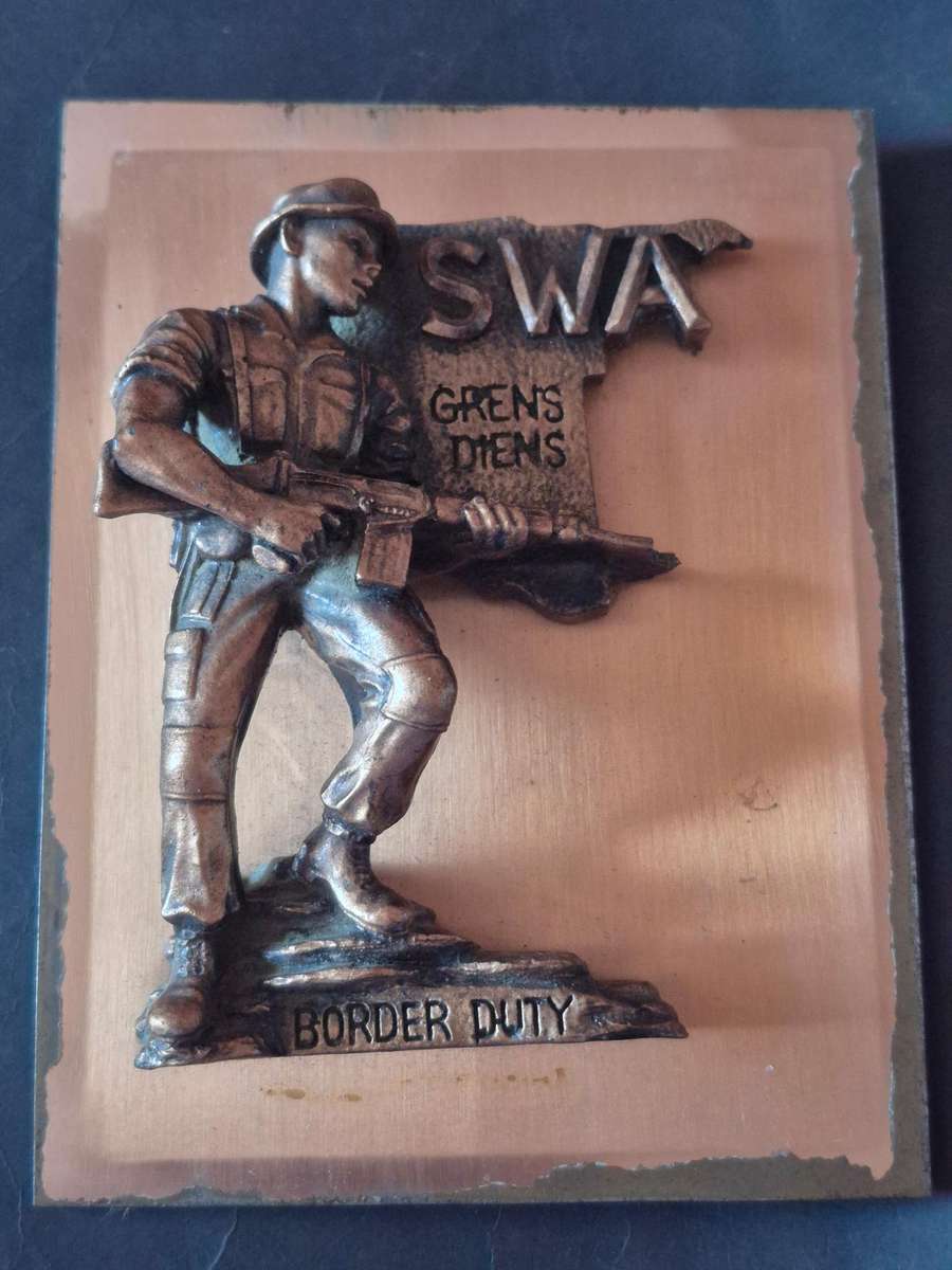South African Army - original old SADF 'SWA Border Duty' Plaque
