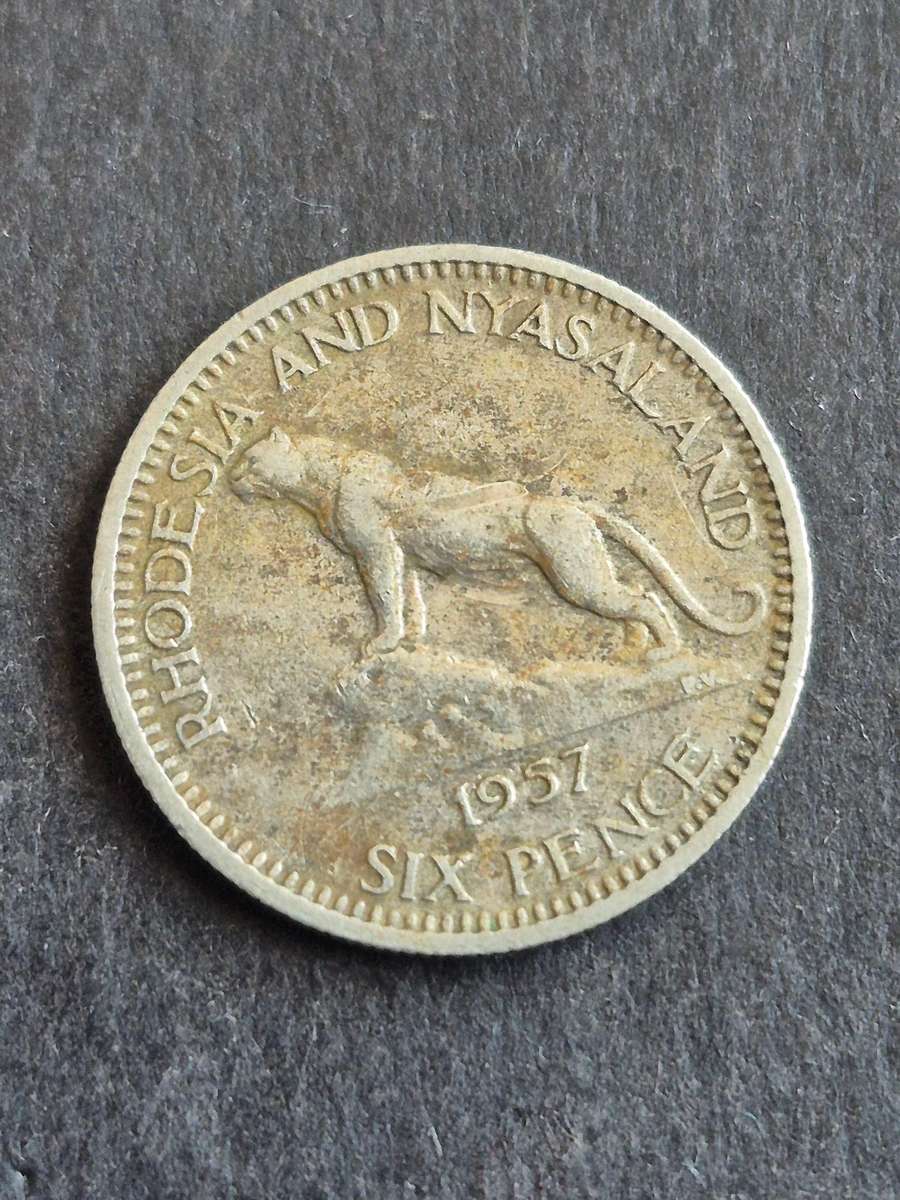 Southern Rhodesia Sixpence 1957