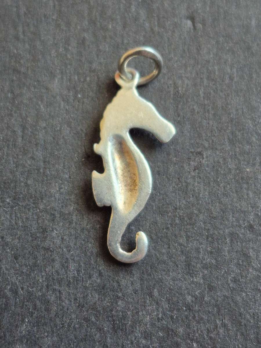Vintage Sterling Silver Sea Horse Charm 1.2g