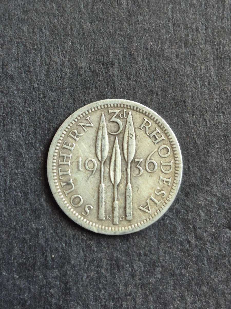 Southern Rhodesia Threepence 1936 Silver