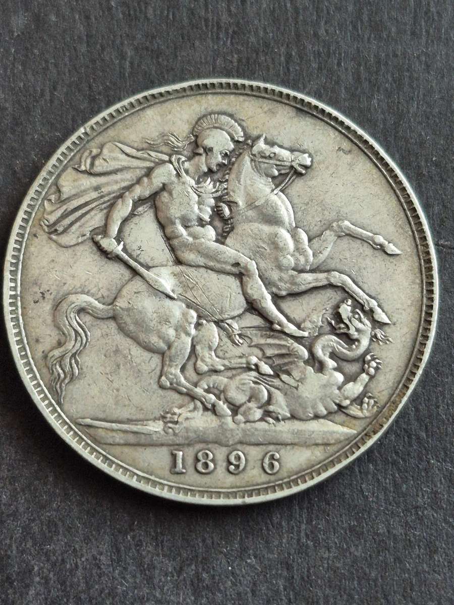1896 British Crown Silver Queen Victoria
