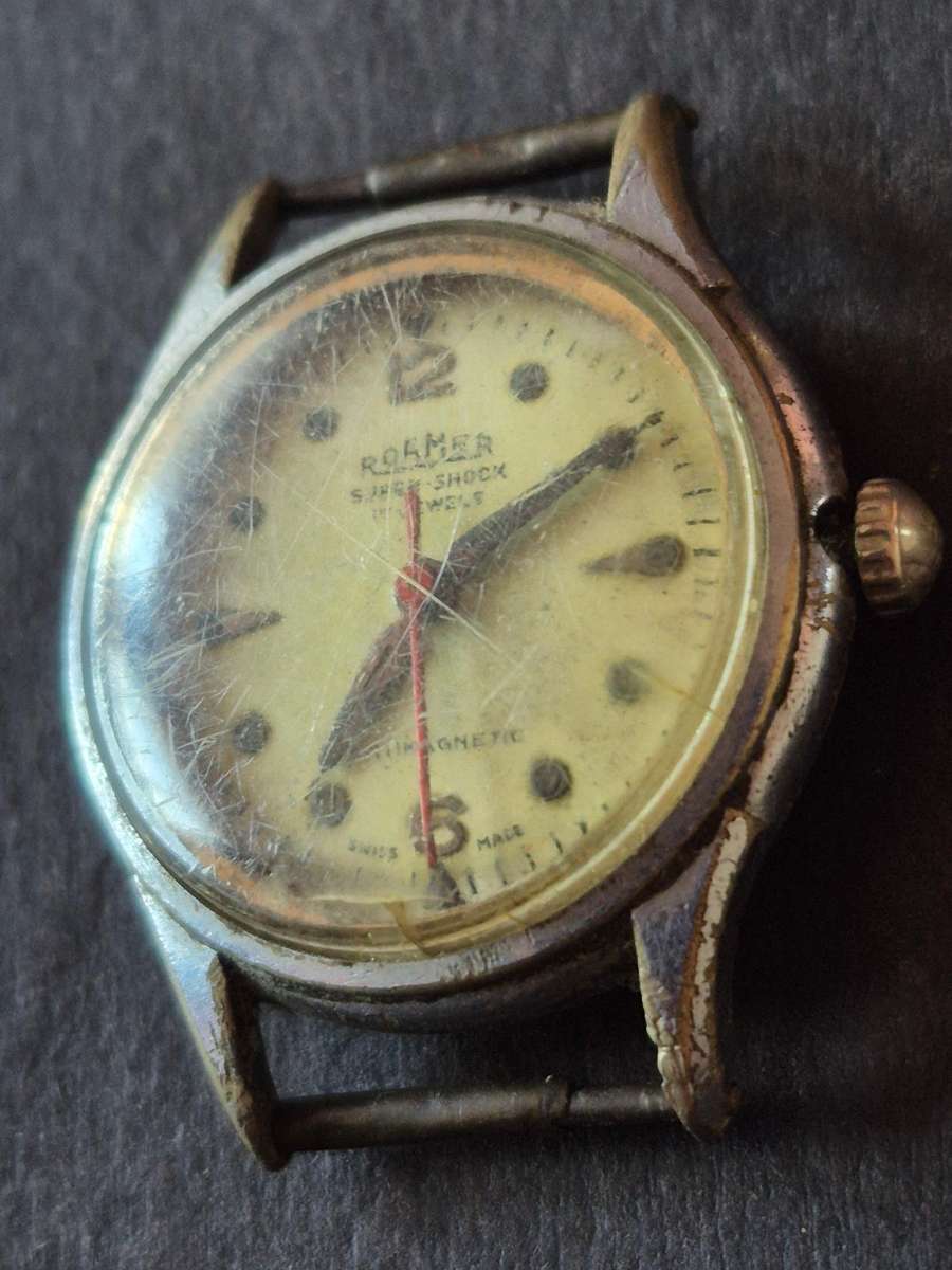 Vintage Roamer Supershock 17 Jewels Antimagnetic Mechanical Wrist Watch- not working