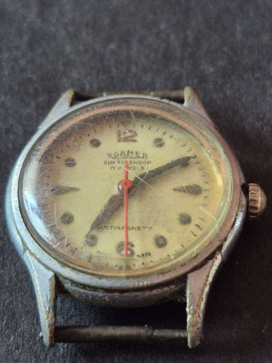 Vintage Roamer Supershock 17 Jewels Antimagnetic Mechanical Wrist Watch- not working