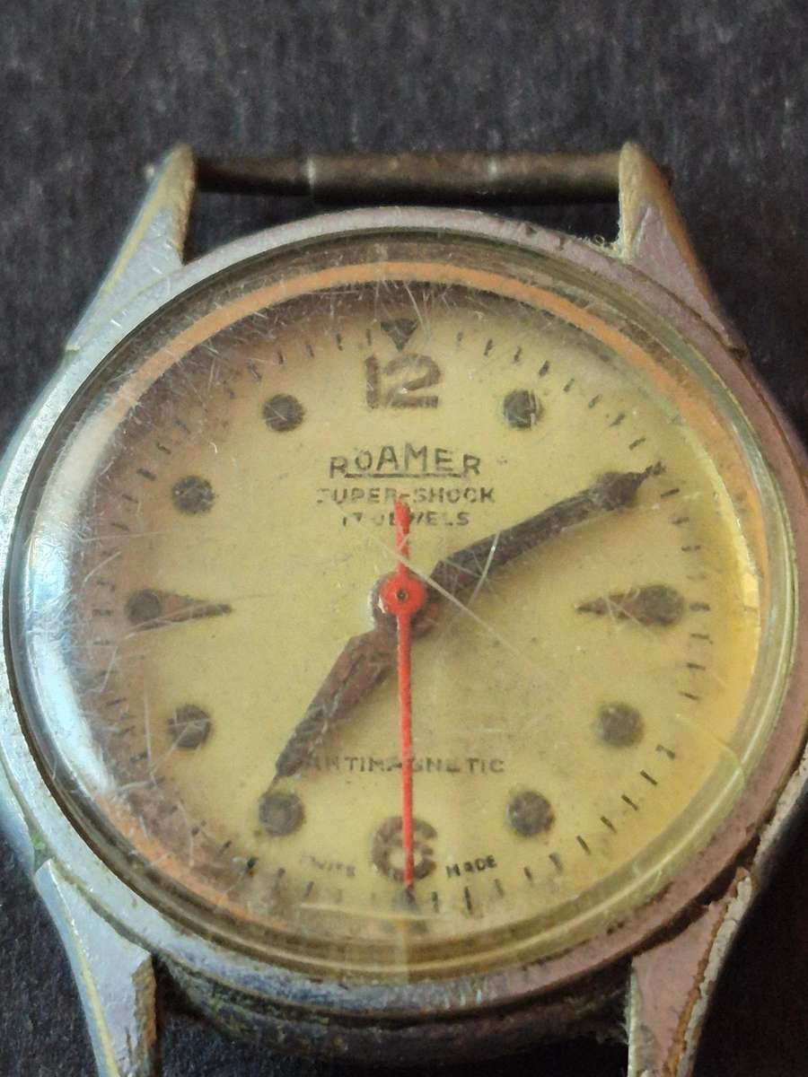 Vintage Roamer Supershock 17 Jewels Antimagnetic Mechanical Wrist Watch- not working