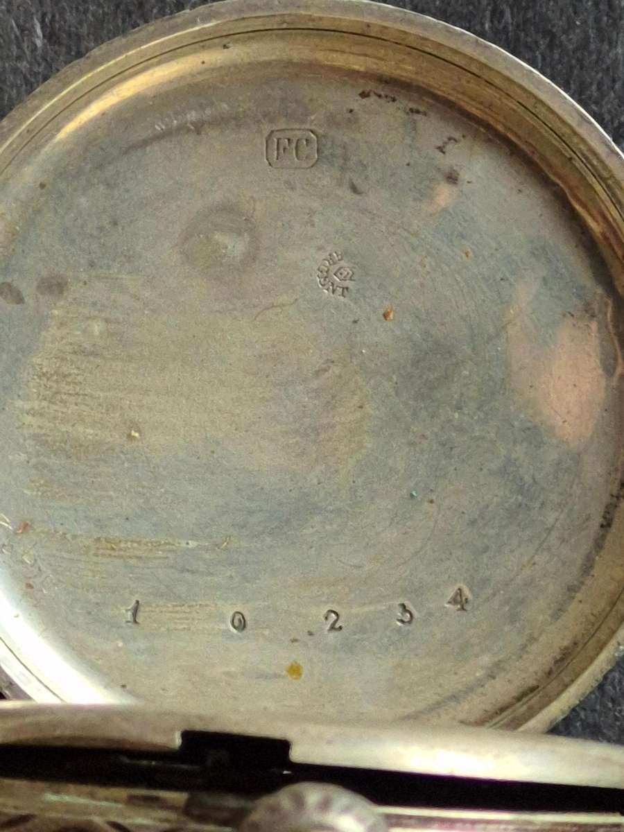 Vintage Fine Silver Pocket Watch with original glass total weight 45.2g (not working)