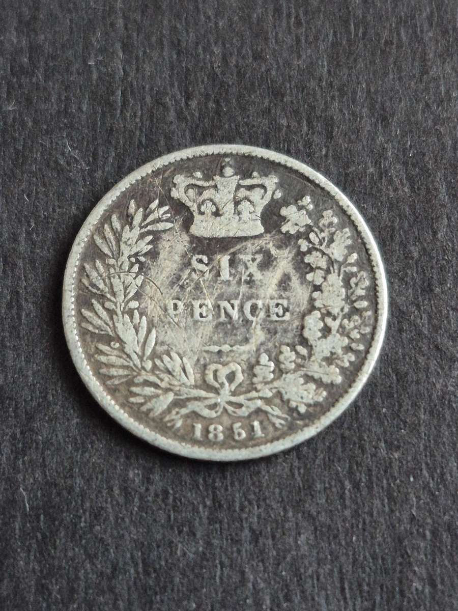 UK Sixpence 1851 Silver