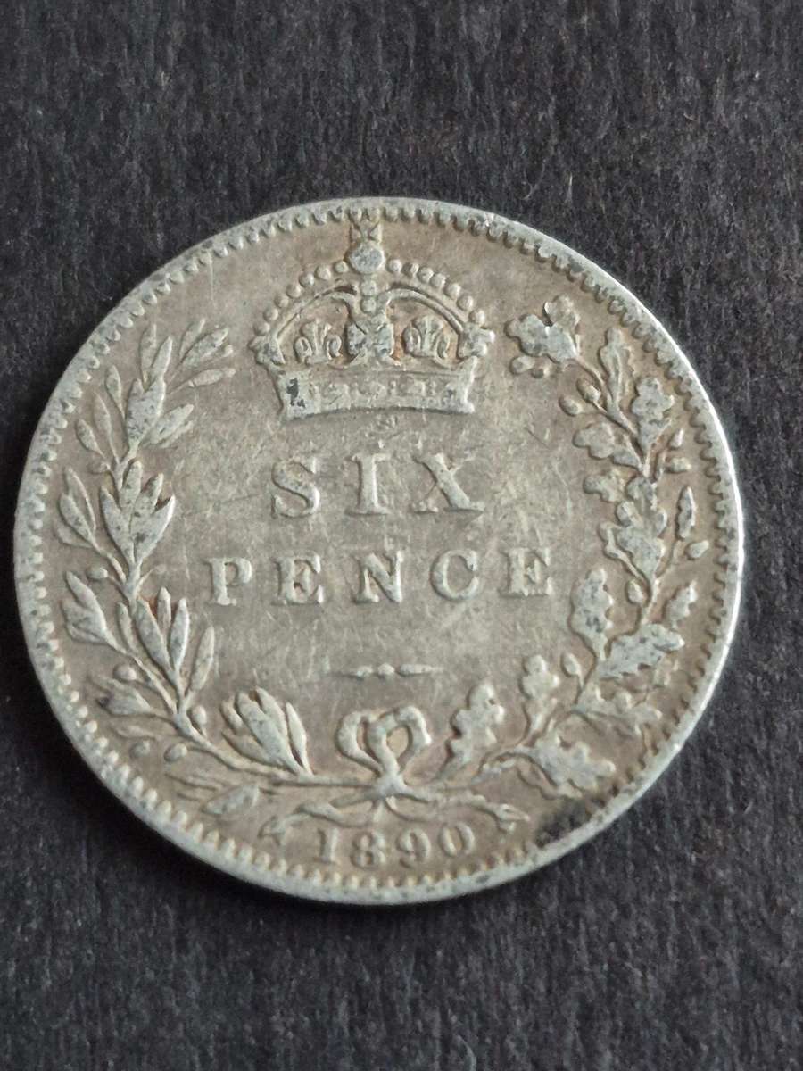 UK Sixpence 1890 Silver