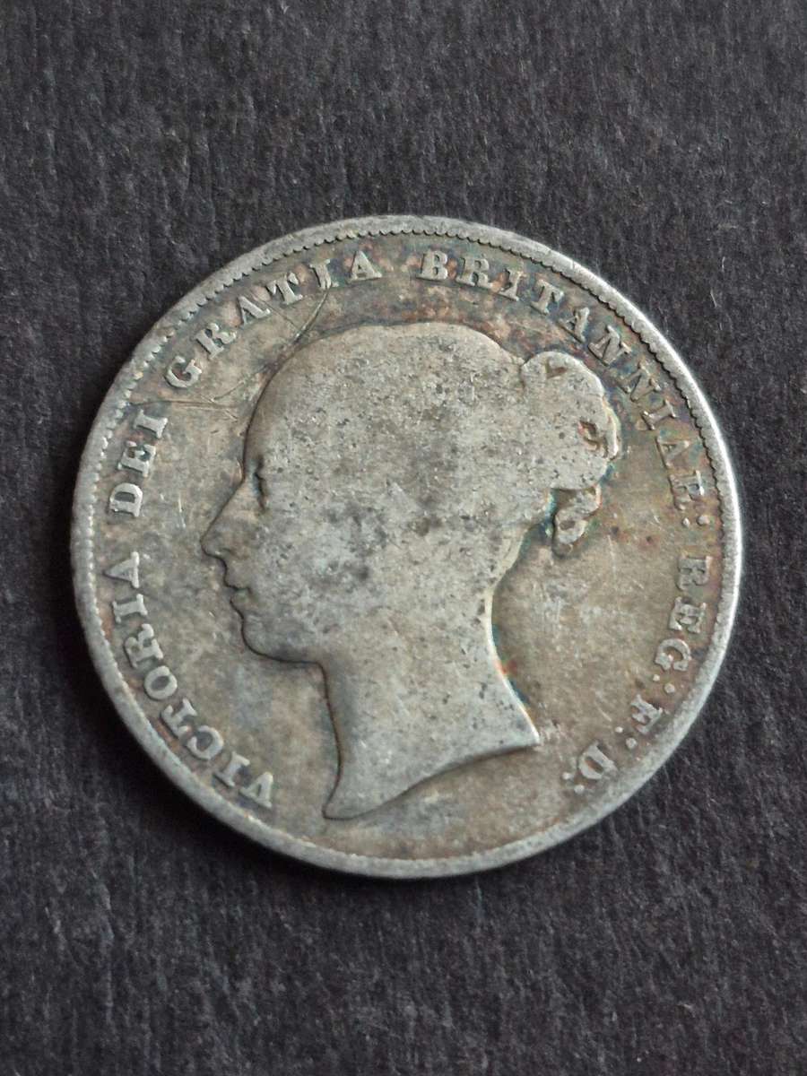 UK Queen Victoria Younghead One Shilling 1857 Silver